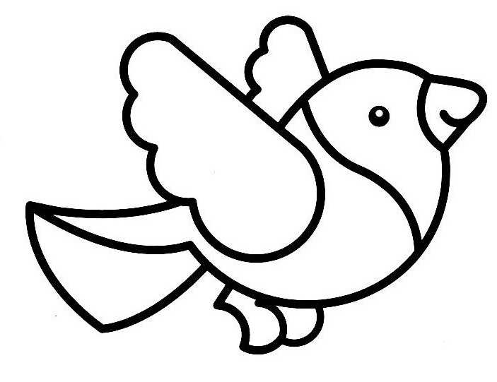 Coloriage Oiseau maternelle simple - Oiseau à imprimer